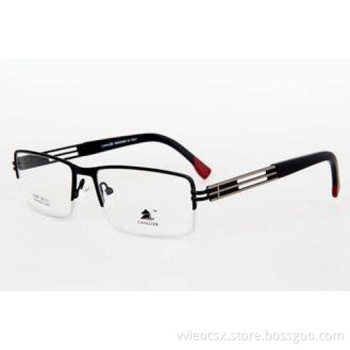 Unique Vintage Mens Metal Optical Frames , Black Rectangula